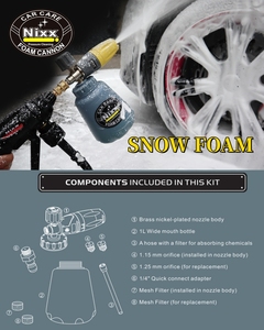 Súng phun bọt cho máy rửa áp lực - Súng phun bọt có bình, súng phun rửa chi tiết xe hơi, đầu nối nhanh 1/4 inch - Product Image 2