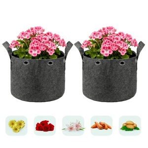Paquete de 5/6/8/10/20 Bolsas de Cultivo de 3/10 Galones, Macetas de Tela No Tejida con Asas y Orificios de Posicionamiento Superiores para Cultivo de Vegetales - Product Image 2
