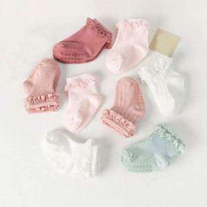 Chaussettes en dentelle pour bébé fille, 6 mois-3 ans, antidérapantes, 100% coton, logo personnalisé, OEM/ODM accepté, marque américaine Mairun, modèle 823, 10 pièces - Product Image 1