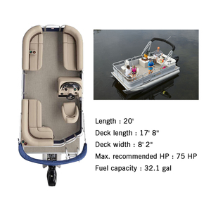 2025 Ecocampor Vente de pontons flottants <span class=keywords><strong>Bateau</strong></span> <span class=keywords><strong>ponton</strong></span> à moteur électrique avec remorque - Product Image 6