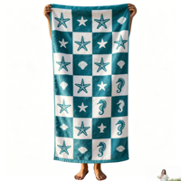 Serviette de Bain et de Plage Jacquard en Coton Teint Fil à Fil de Luxe, 100% Coton, Personnalisable avec Logo – Offre Spéciale