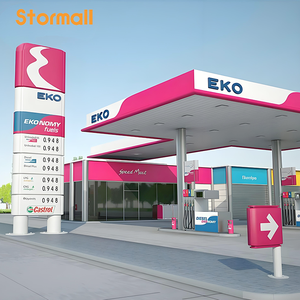 Diseño de marquesina para gasolinera, señalización LED personalizada para gasolinera y diseño de letrero de acero para accesorios de combustible. - Product Image 6