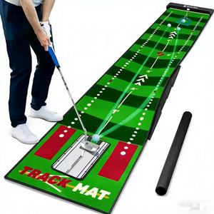 <b>Golf</b> Training Mat Rectangle Crystal Velvet Indoor Outdoor Practice With Alignment Guide For Beginner Training - Product Image 2