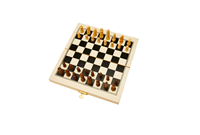 Jeu d'échecs et de dames promotionnel personnalisé 3-en-1 en bois imprimé sérigraphié pour compagnons de jeu