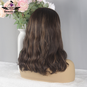 Peluca de Cabello Humano Brasileño Ondulado Marrón de Calidad Premium, Nivel Salón, con Encaje, para Mujeres Blancas - Product Image 3