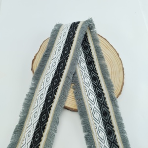 도매 보헤미안 리본 기하학적 자카드 리본 술 의류 액세서리 신발 뱀파이어 스트랩 벨트 - Product Image 6