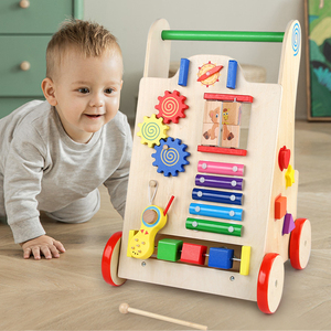 New Sale Foldable Preschool <strong>Wooden</strong> First Steps Baby <strong>Walker</strong> W16E146 <strong>Push</strong> <strong>Along</strong> Car for Children's Walk and Learn - Product Image 4