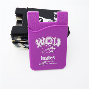 मुफ्त नमूना कस्टम लोगो मोबाइल फोन केस लोचदार सिलिकॉन क्रेडिट कार्ड व्यवसाय कार्ड धारक वॉलेट - Product Image 3