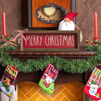 Panneau en bois Joyeux Noël, Décoration de Noël pour la maison, Plaque de Noël, Centre de table, Décoration murale, Décoration de cheminée, Décoration de fêtes