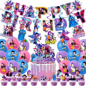 Decorazioni per Festa di Compleanno KPop Demon Hunters, Banner Divertente, Palloncini in Lattice, Sfondo, Decorazione per Torta, Accessori per Feste - Product Image 1