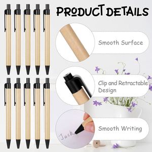 Custom Eco-Friendly Recycled KRAFT Paper Ballpoint <b>Pens</b> Durable <b>Retractable</b> Silk Screen for Promotional Use Office School - Product Image 4