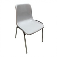 Chaise en plastique moderne empilable avec pieds en acier chromé, chaise pour événements