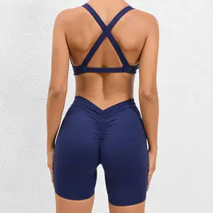 RUIQUWIN Custom Gym Wear reggiseno sportivo a vita alta Set per allenamento Yoga Leggings senza soluzione di continuità per abbigliamento sportivo da donna