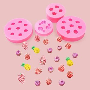 Moldes para <span class=keywords><strong>Fondant</strong></span> en forma <span class=keywords><strong>de</strong></span> fruta, moldes <span class=keywords><strong>de</strong></span> silicona para jabón 3D, caramelo, fresa, naranja, piña, Raspberry y arándano - Product Image 3