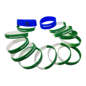 Home Debossed Silicone Printed CMYK logo for Party Wristband Rubber Sport Wrist Band Bracelets - Product Image 3