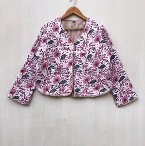 Floral Handmade Bohemian Jackets Cotton Floral Style Fall Winter Jacket <b>Coat</b> Street wear reversible gift for her - Product Image 1