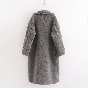 <span class=keywords><strong>Cappotto</strong></span> Lungo da Donna in Pelliccia Sintetica Spessa e Calda Invernale, Capospalla Femminile Vintage a Maniche Lunghe con <span class=keywords><strong>Tasche</strong></span>, Soprabito Chic - Product Image 3