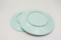Vaisselle ronde en mélamine de conception turquoise incassable et facile à nettoyer Durable et élégant pour une utilisation familiale