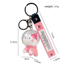 2024 High Quality Fashion Key Chain <b>Keyring</b> Pendant 3D Soft PVC Creative <b>Cute</b> Planet Cat Keychain - Product Image 6