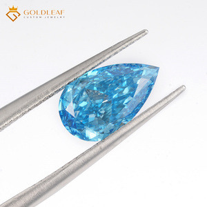 เพชรทรงลูกแพร์ CVD ผลิตในห้องปฏิบัติการ น้ำหนัก 1.51 กะรัต สีฟ้าเข้มแฟนซี VS1 จากกวางซี พร้อมใบรับรอง IGI Goldleaf สำหรับทำเครื่องประดับ - Product Image 2