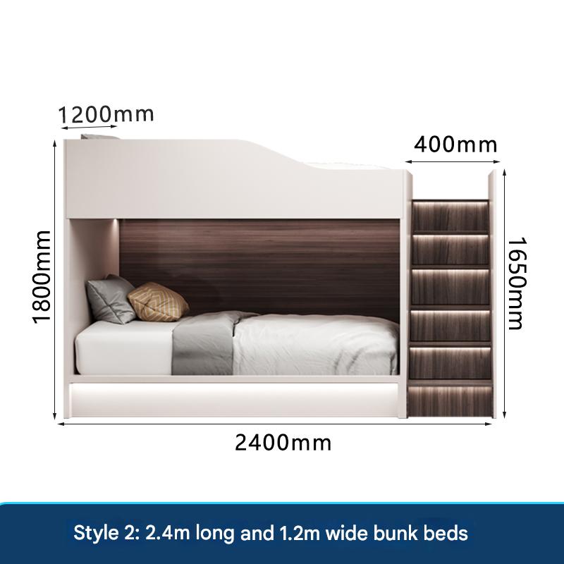 2.4m long 1.2m style 2 bunk bed for two people