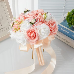 Bouquet de Mariage Haut de Gamme pour Demoiselles d'Honneur, Fleurs à Tenir à la Main, Accessoires de Robe de Mariée V15 - Product Image 5