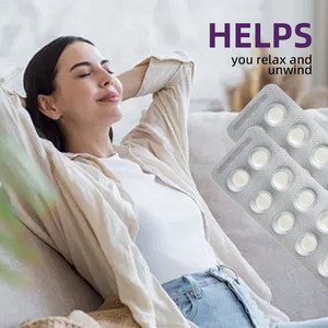 Fabrieksgemaakte slaapmiddelen, ontspannende tabletten ter ondersteuning van de slaapkwaliteit, herstelt energie, nachtelijk slaapsupplement - Product Image 3