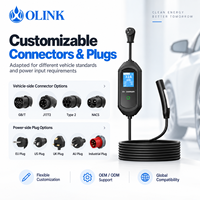 Chargeur EV portable OLINK de qualité commerciale 7 kW 32 A IP54 à courant réglable pour flotte, entrepôt et recharge à domicile