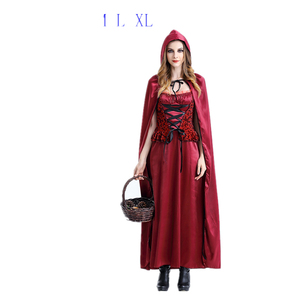 Costume adulte petit <span class=keywords><strong>chaperon</strong></span> <span class=keywords><strong>rouge</strong></span> Costumes de carnaval Cosplay fantaisie pour robe de femme - Product Image 1
