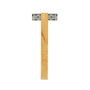 <span class=keywords><strong>Rasoir</strong></span> de sécurité jetable pour homme en bambou et bois, triple lame en acier inoxydable, écologique, sans plastique, avec logo personnalisé OEM - Product Image 4