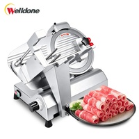 Trancheuse à viande semi-automatique professionnelle Welldone 10 pouces, 10 lames, 240W, 220V/380V, lame en acier inoxydable, épaisseur réglable, neuve