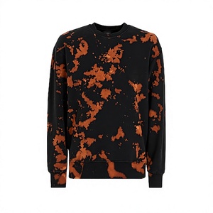 Sweat-shirt à col rond surdimensionné pour homme, style tie-dye, coupe classique, en coton tricoté, pull décontracté, style automne - Product Image 1