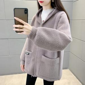 Otoño nueva llegada moda señora manga larga con cremallera <span class=keywords><strong>Abrigo</strong></span> con capucha - Product Image 3