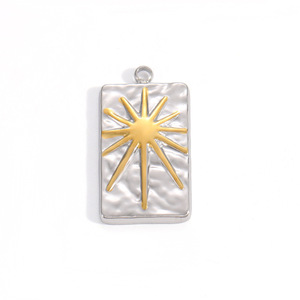 อุปกรณ์ตกแต่งเครื่องประดับชุบสแตนเลส รูปทรงผสมปนกัน เช่น ปีก หัวใจ จี้ขนาดกลาง สำหรับทำสร้อยคอ ชิ้นส่วนประกอบเครื่องประดับ - Product Image 5