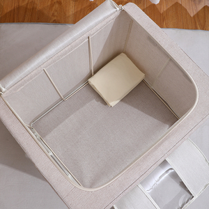 Tas Penyimpanan Lipat Multifungsi Tahan Air Anti Debu Kain Selimut Rangka Baja 100L Organizer Rumah untuk Penyimpanan Pakaian Mainan - Product Image 2