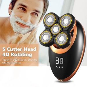 Afeitadora Eléctrica Profesional 3 en 1, Recargable por USB, Lavable, con Cinco Cabezales Flotantes para Hombre, Recortadora de Vello Nasal y de Orejas - Product Image 2