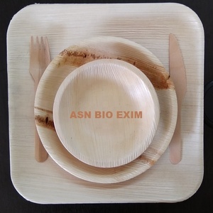 Areca ใบปาล์มแบบใช้แล้วทิ้งเครื่องใช้บนโต๊ะอาหารทนทานเป็นมิตรกับสิ่งแวดล้อมจานแกะสลักลายสำหรับตั้งแคมป์ - Product Image 3