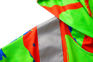 Amerikanischer Stil Hi-Vis Klasse <span class=keywords><strong>3</strong></span> Tarnmuster Reflektierender Sicherheits-Hoodie mit Gesichtsmaske 360 °   Warnschutz-Arbeitshemd - Product Image 5