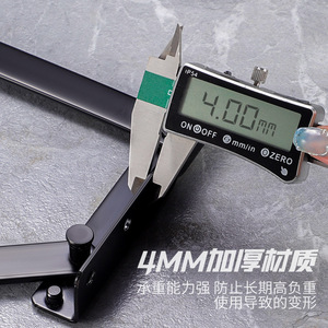 Heavy Duty Foldable Sofa Spring Hinge 4mm Thickened Black Cold Rolled Steel Antirust Furniture Hinge Surface Mount - Product Image 3