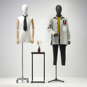 Witte Hoogte Verstelbare Mannelijke Jurk Vorm Mannequin Rekwisieten Mode Realistische Mannen Pop Voor Kleding Winkel Etalage Display - Product Image 1