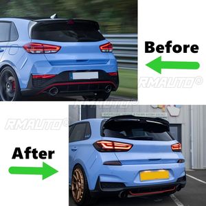 Aileron de coffre arrière noir brillant/effet carbone pour Hyundai i30N MK3 2017+ - Kit de carrosserie de style avec garniture adhésive - Product Image 4