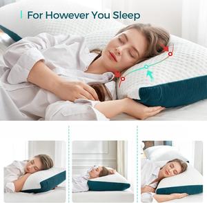Standard Shredded <b>Memory</b> <b>Foam</b> Cooling Bed Adjustable Washable the Pillow for Side Back Stomach Sleeper - Product Image 3