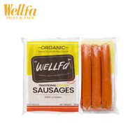 Emballage personnalisé pour samoussas, empanadas, poisson frit, fruits de mer, légumes, tortillas, emballage à trois côtés, pâtisserie surgelée, rouleau de printemps, sac alimentaire