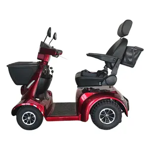 New Model Old People Mobility Scooters Electric 4 Wheel Electric Scooter Heavy Duty With Two shopping bags