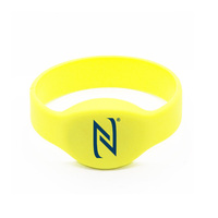 Impression couleur étanche 13.56MHz réglable RFID NFC Bracelet en silicone Bracelet RFID avec code QR