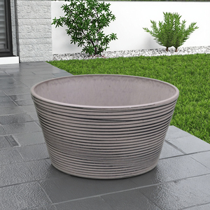 Pot <span class=keywords><strong>de</strong></span> fleurs en plastique décoratif moderne pour la maison, rond, pour l'intérieur et l'extérieur, jardinière - Product Image 3
