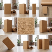 2023 Bestseller Neuer Typ Rutschfester Einzigartiger 3*6*9 Umweltfreundlicher Miska Kork Yoga-Block Blanko Organischer Yoga-Ziegel