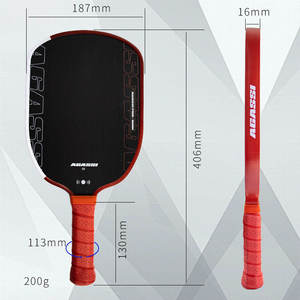 Racchetta da Pickleball Agassi <span class=keywords><strong>Graf</strong></span> 16mm 14mm con Ampio Sweet Spot, Schiuma TFP GEN4, Superficie in Fibra di Carbonio Grezza Toray T700, Approvata USAPA UPA-A - Product Image 3