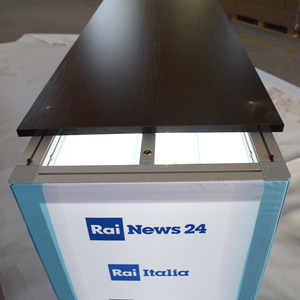 Venda Quente Personalizado Portátil Publicidade Contador Promoção Pop Up Table Stand Para Trad Mostrar LED Recepção Desk - Product Image 2