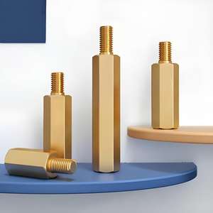 एकल अंत पीतल हेक्सागोनल गतिरोध पीले तांबे के एंकर को थ्रेडेड स्पेयर स्टड श्रेणी के साथ - Product Image 4